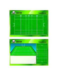 Tablero Táctico Rugby Etisport Doble Cara 30.5x20.5cm Personalizado