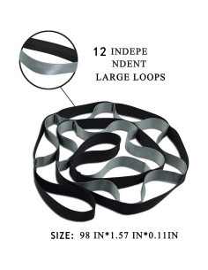 Correa de Estiramiento SANKUU 2.44m con 12 Bucles - Yoga y Pilates 2