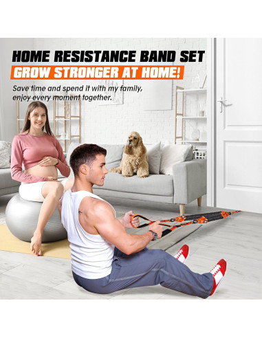 Bandas de Resistencia KUTIZE con Mangos y Ancla de Puerta