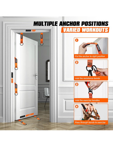 Bandas de Resistencia KUTIZE con Mangos y Ancla de Puerta