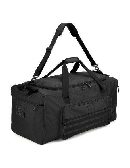 Bolsa de gimnasio táctica 125L negra unisex con compartimento para zapatos