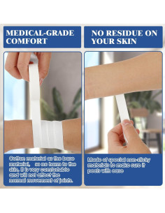 3 Rollos de Cinta Atlética WLLHYF Adhesivo Fuerte 1.5cm 2