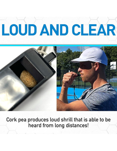 Silbato de Plástico Franklin Sports con Cordón Giratorio