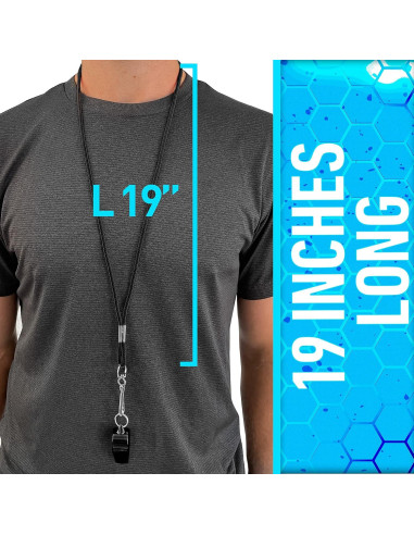 Silbato de Plástico Franklin Sports con Cordón Giratorio