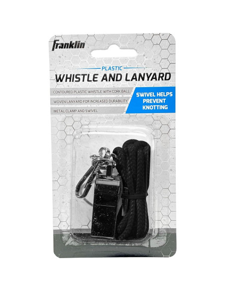 Silbato de Plástico Franklin Sports con Cordón Giratorio