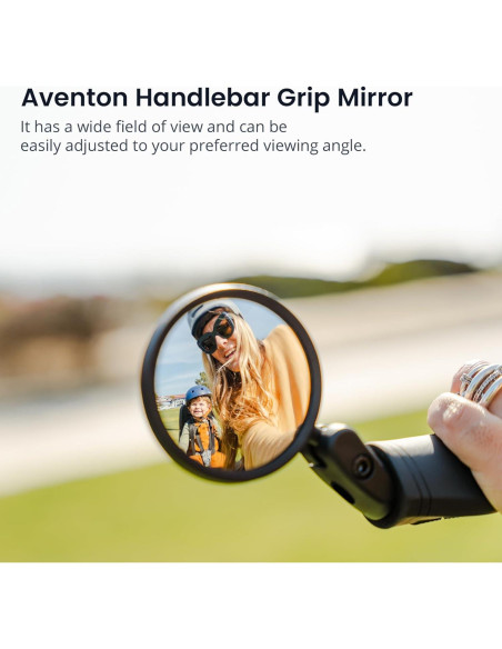 Espejo Retrovisor de Manillar Aventon Ajustable 360 Negro
