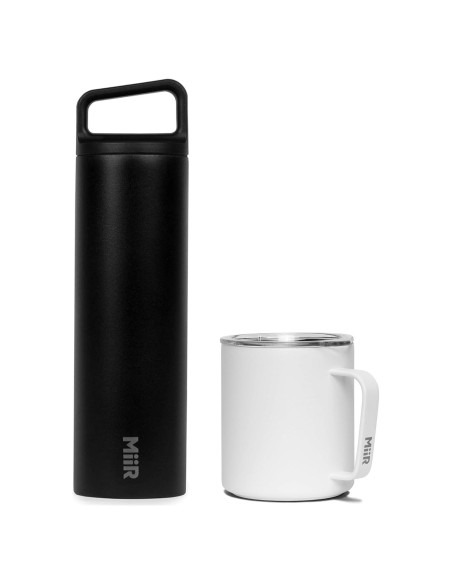 Taza de Campamento MiiR 355ml y Botella Agua 591ml Negra