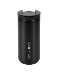 Taza de Viaje Aislada Wulisan 400ml Negra a Prueba de Fugas