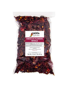Flores Secas de Hibisco 454g - Flor de Jamaica para Té