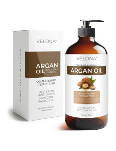 Aceite de Argán Velona 473 ml - 100% Puro y Natural