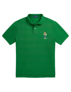 Camisa Polo de Malla Ralph Lauren Hombre Oso Verde X-Large