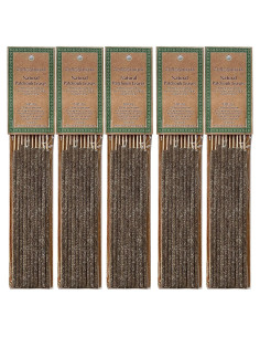 Incienso Natural Auroshikha Pachulí - 50 Varitas (5 Paquetes)