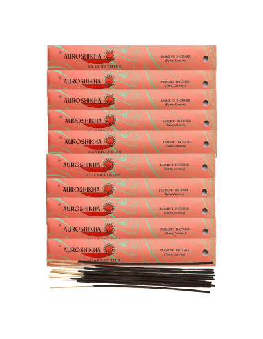Incienso Auroshikha Pureza Jazmín 100g - Aroma Floral Natural