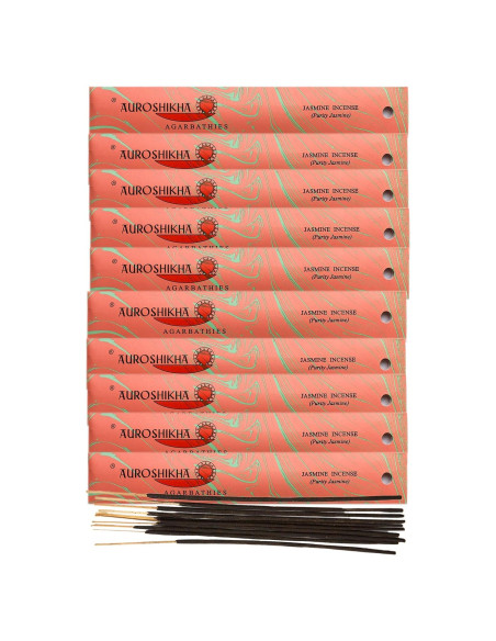 Incienso Auroshikha Pureza Jazmín 100g - Aroma Floral Natural