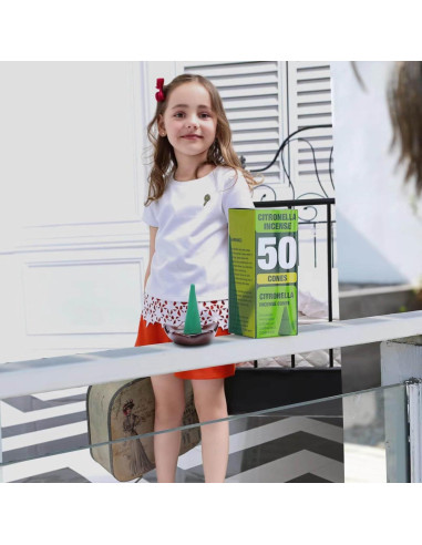 50 Conos de Incienso Natural Citronela Elmeplh - Aroma Ligero