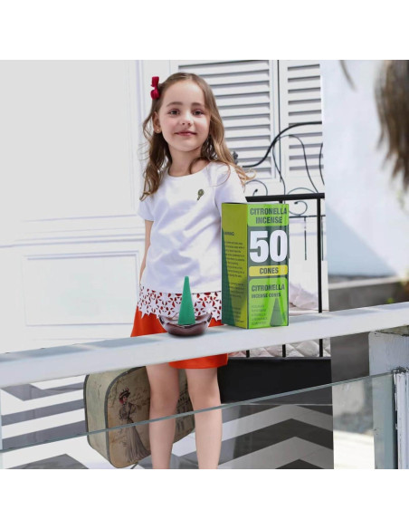 50 Conos de Incienso Natural Citronela Elmeplh - Aroma Ligero