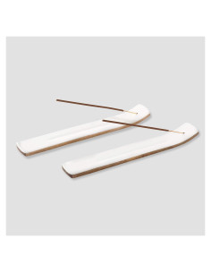 Conjunto de 2 Soportes de Incienso Folkulture Madera de Mango