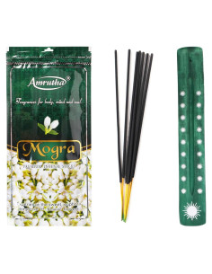 Incienso Mogra Hashcart 125g - 80-85 Palos + Soporte