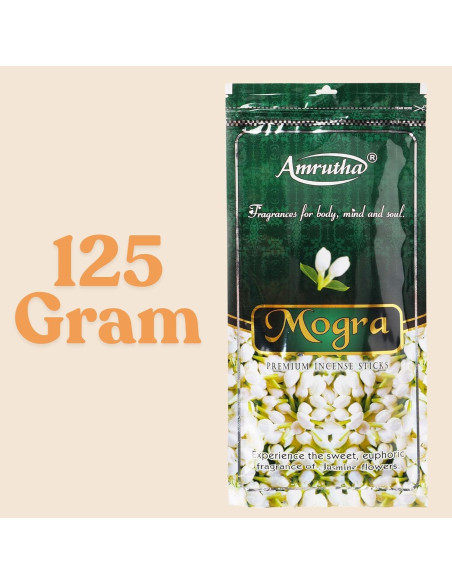 Incienso Mogra Hashcart 125g - 80-85 Palos + Soporte