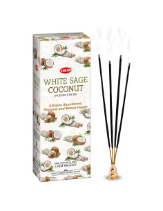 Incienso HEM Coco y Salvia Blanca - 120 Varitas 20g