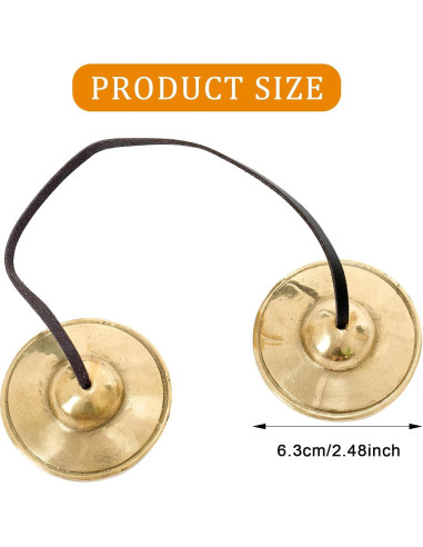 Címbalos Tingsha Tibetanos Boao 6.3 cm para Meditación