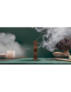 Quemador de Incienso de Madera de Mango El Gran Bazar Indio 30.48 cm 2