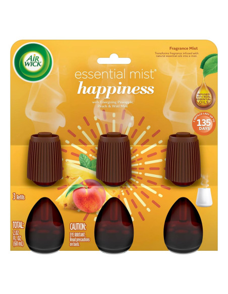 Recarga Air Wick Essential Mist 3ct Felicidad Ambientador