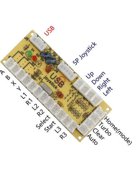 Kit Controlador Joystick Arcade SJ@JX 10 Botones USB