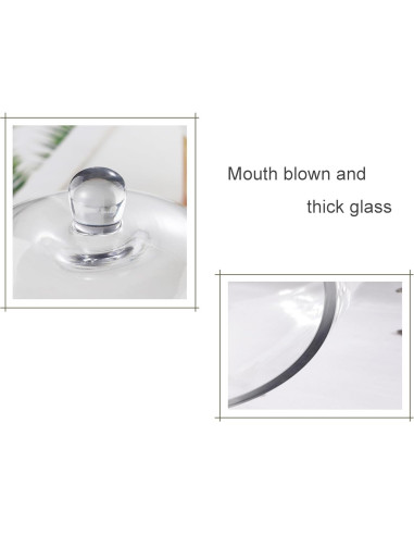 Dome de vidrio grande y resistente Genérico 30.48 cm dorado - Juego de 2