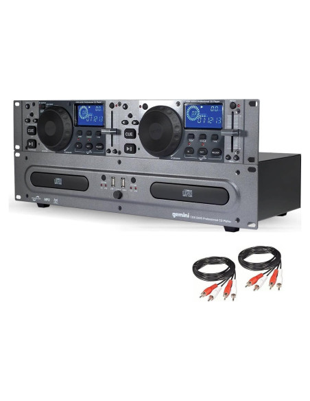 Reproductor de Medios DJ Gemini CDX-2250i Dual CD/USB 4.58kg