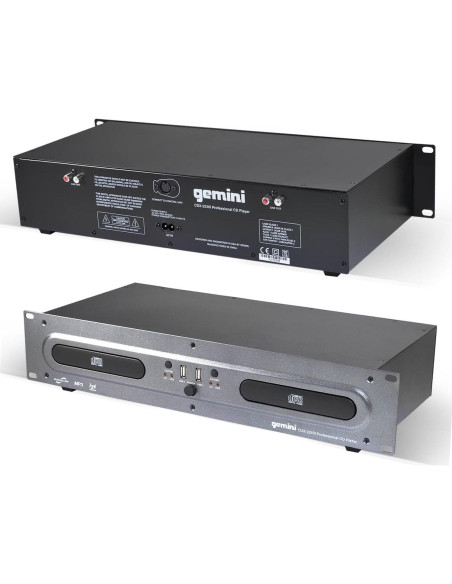 Reproductor de Medios DJ Gemini CDX-2250i Dual CD/USB 4.58kg