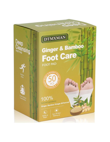 50 Parches de Jengibre para Pies DtMxMan - Relajación y Sueño
