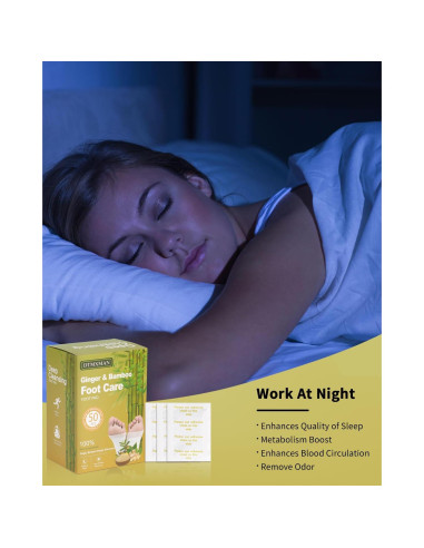 50 Parches de Jengibre para Pies DtMxMan - Relajación y Sueño