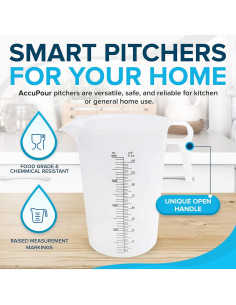 Jarra Medidora Plástico ACCUPOUR 250 mL Graduada 2