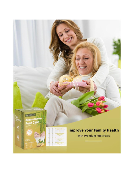 50 Parches de Jengibre para Pies DtMxMan - Relajación y Sueño