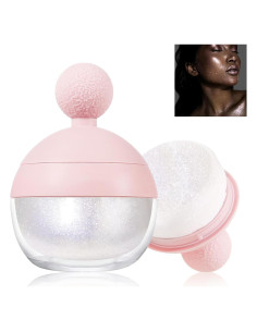 Polvo Iluminador Brillante HOSAILY 28g - Blanco Perla/Rosa Nude