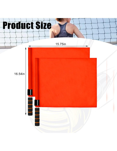 Banderas de Voleibol Juez de Línea Sawhox 2PCS Livianas