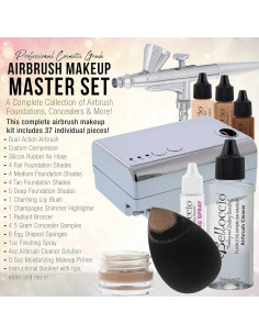 Sistema de Maquillaje Airbrush Belloccio Profesional 37 Piezas 2