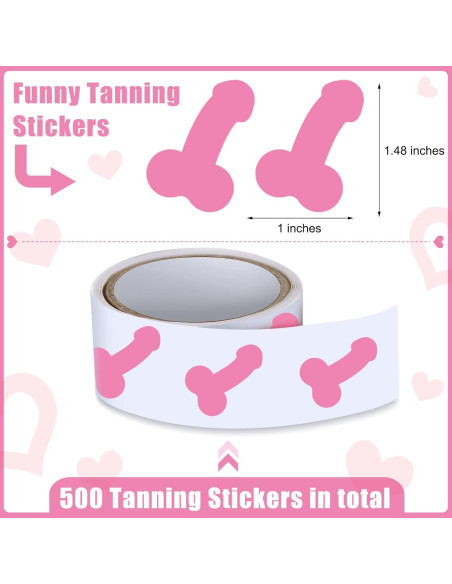 500 Calcomanías Divertidas para Bronceado Loopeer 3.75x2.5cm