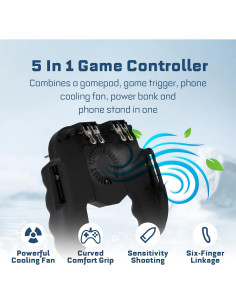 Controlador de Juego Móvil Sanpyl con Ventilador y Soporte 2