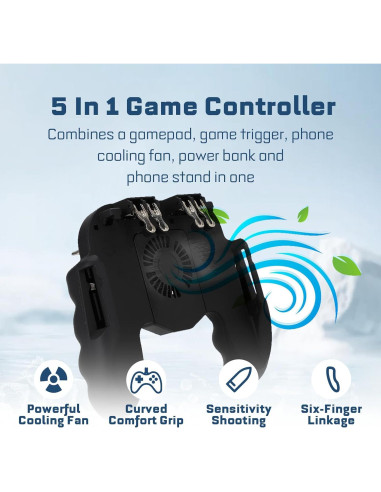 Controlador de Juego Móvil Sanpyl con Ventilador y Soporte