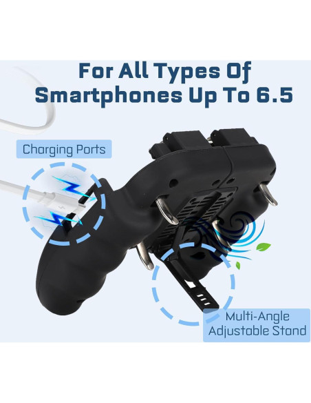 Controlador de Juego Móvil Sanpyl con Ventilador y Soporte