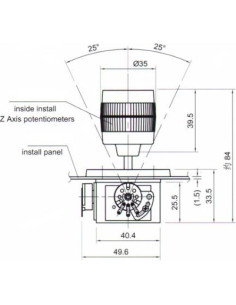 Joystick ServoCity 3 Ejes 5K Resistencia 50 Grados 2
