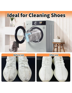 Bolsa de Lavado de Zapatos EVERSHIO 2 Pcs Gris Reutilizable 2