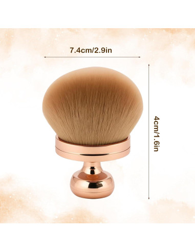 Brocha de Maquillaje Corporal Grande BIGKASI Oro Rosa 74mm