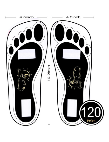 120 Pares Almohadillas Desechables Bronceado Spray HeeStar