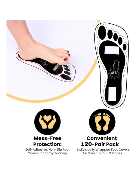 120 Pares Almohadillas Desechables Bronceado Spray HeeStar