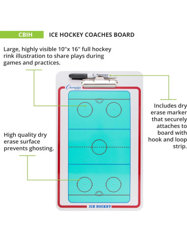 Tablero de Borrado en Seco Champion Sports 40.6x25.4cm Doble Cara