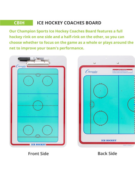 Tablero de Borrado en Seco Champion Sports 40.6x25.4cm Doble Cara