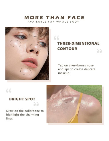 Spray de Polvo Iluminador NewBang 2Pcs - Brillo Larga Duración